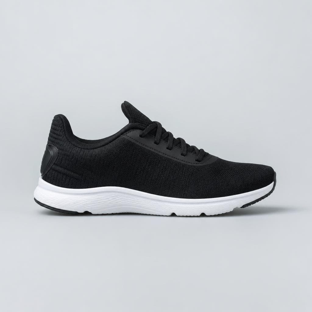 Black running sneaker