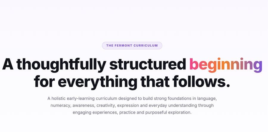 FermontKids curriculum page