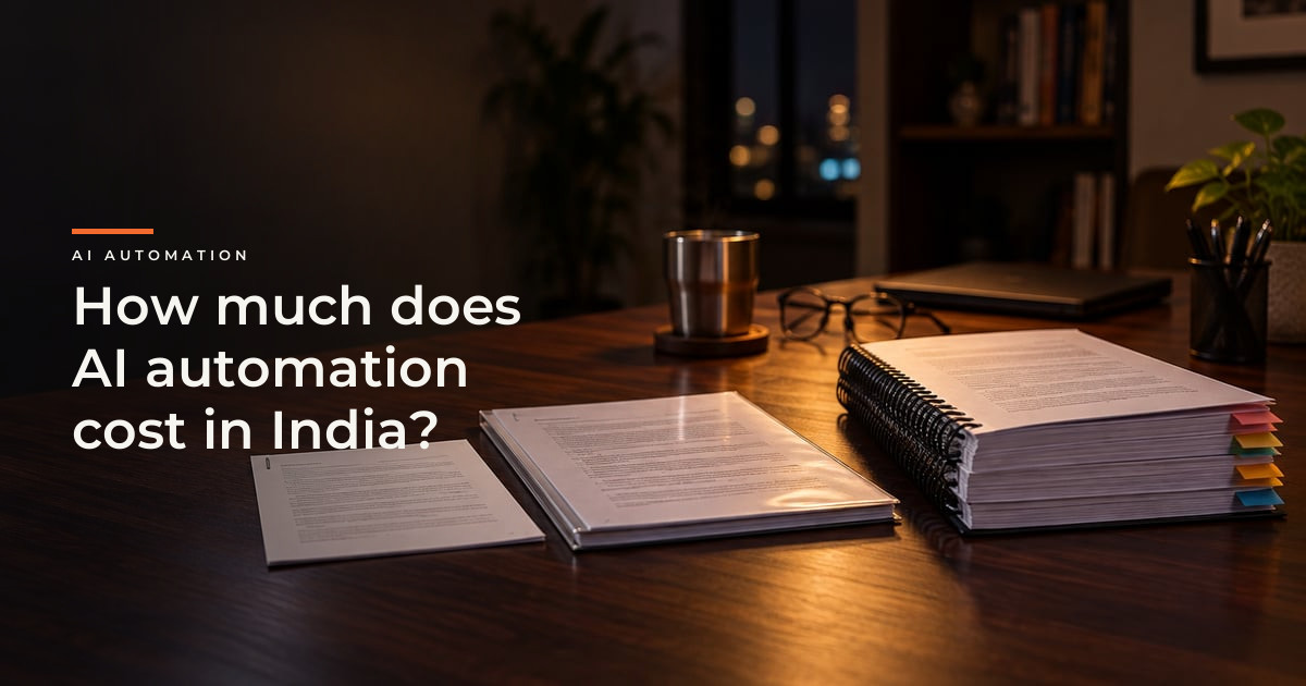 How Much Does AI Automation Cost in India in 2026?