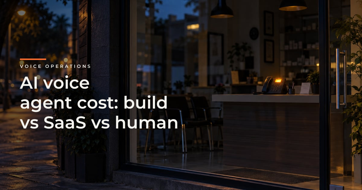 AI Voice Agent Cost in India - Build vs SaaS vs Human Team